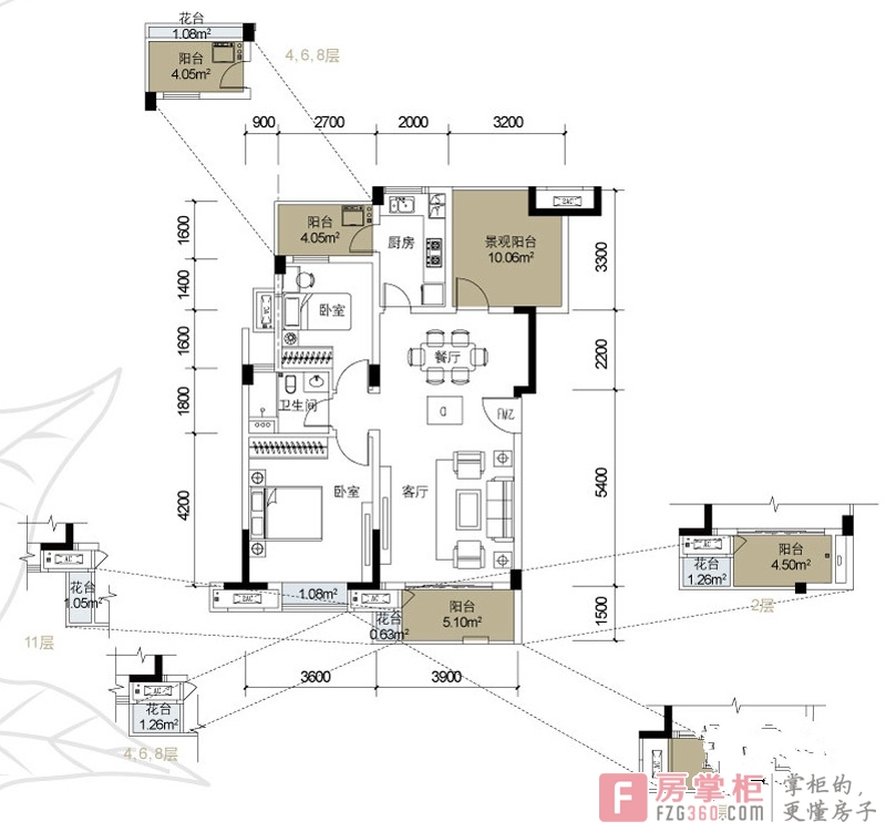 保利麓谷林语a户型(在售)2室2厅1卫 89.00.jpg