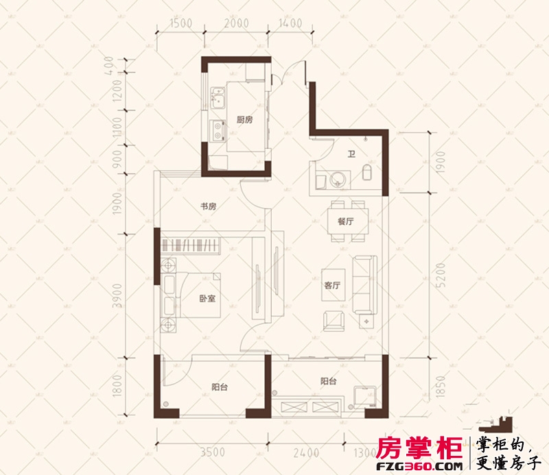 克拉美丽山庄10号栋h3户型2室2厅1卫1厨 75.57.jpg