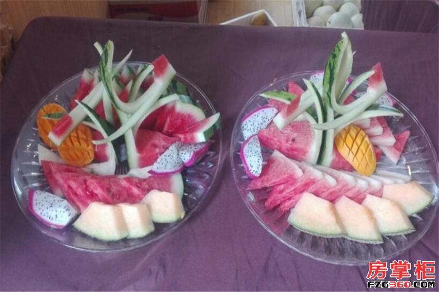 碧园印象桂林周末水果雕刻水果品尝活动