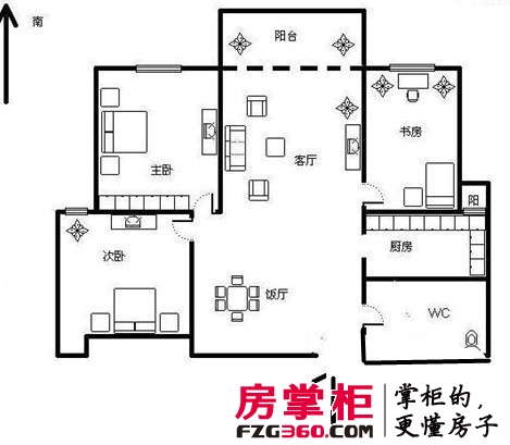 新安铭苑户型图3室 户型图 3室2厅2卫1厨