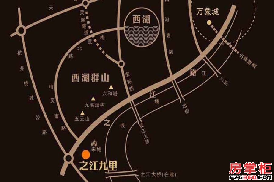 华润新鸿基之江九里  交通图