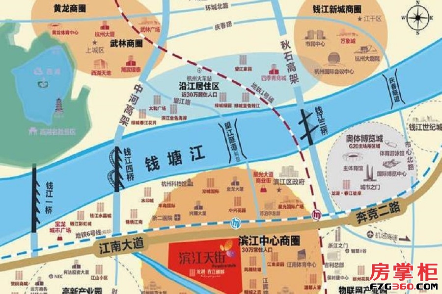 龙湖滨江天街交通图