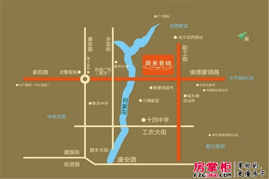 湖景春晓交通图