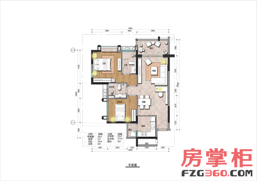 98平米户型图