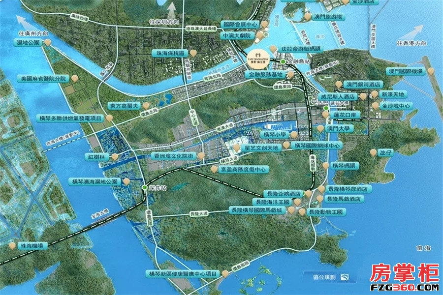 橫琴珠江灣交通圖