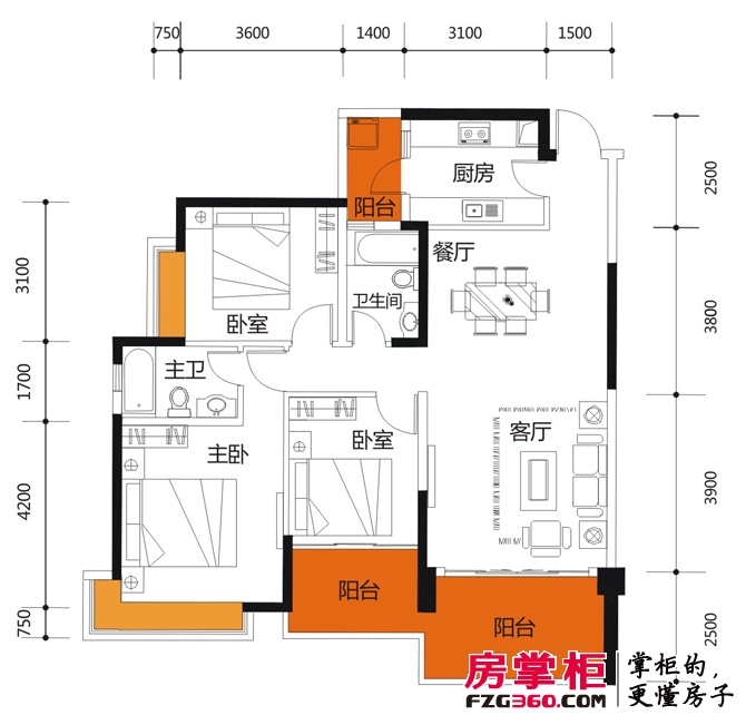 华凯逸悦豪庭户型图-南宁房掌柜