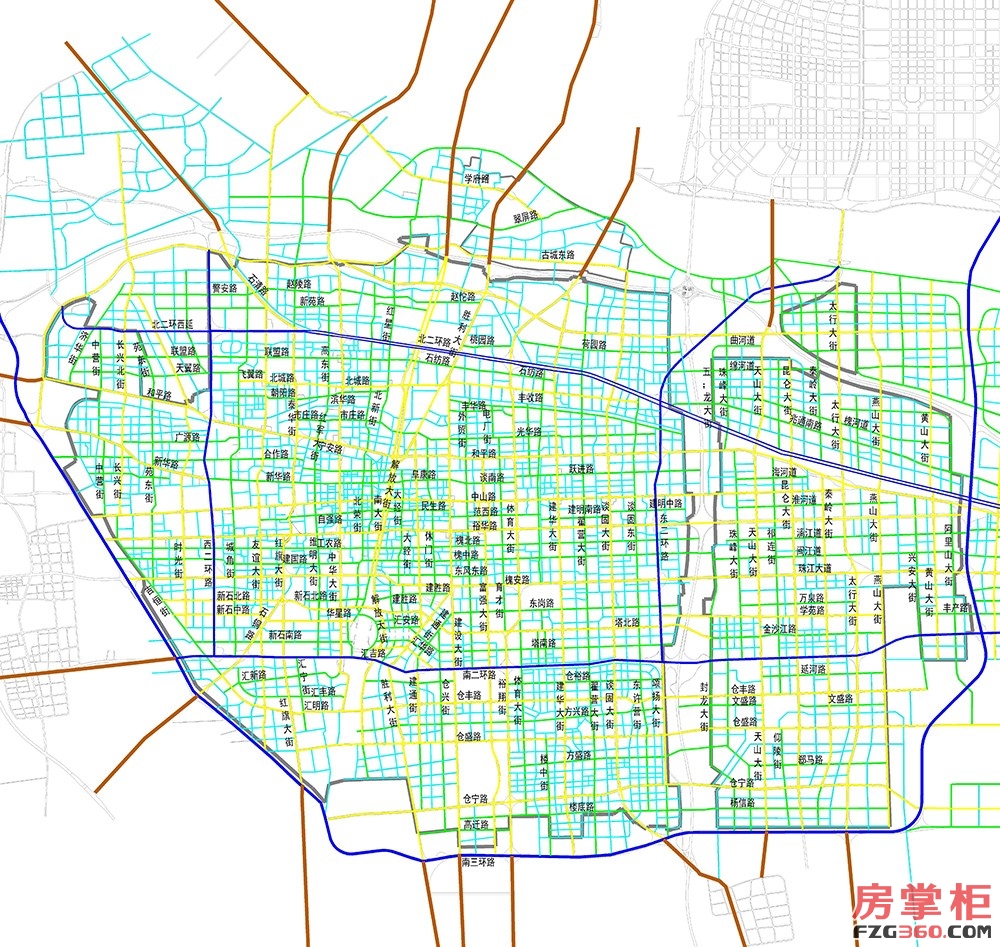 掌柜快讯:石家庄中心城区5年道路规划 共修建100条