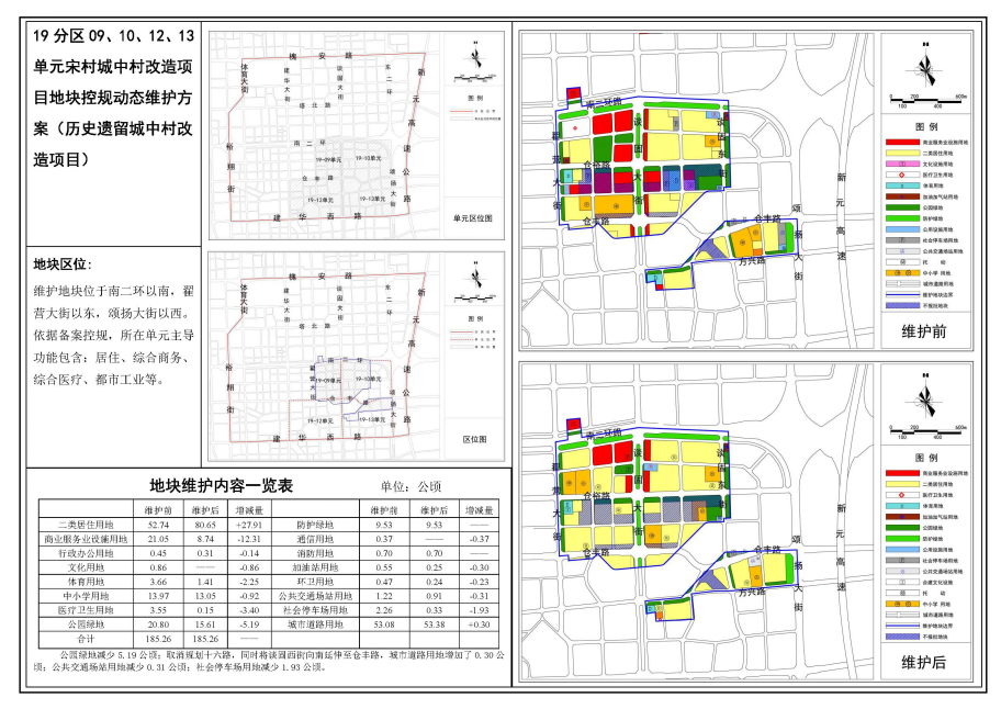 宋村改造地块住宅用地增加418亩控规方案已公示