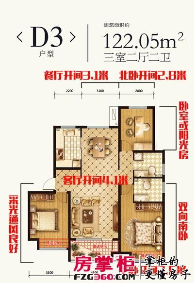 荣盛锦绣观邸10月初开盘 122平改善型洋房户型解读