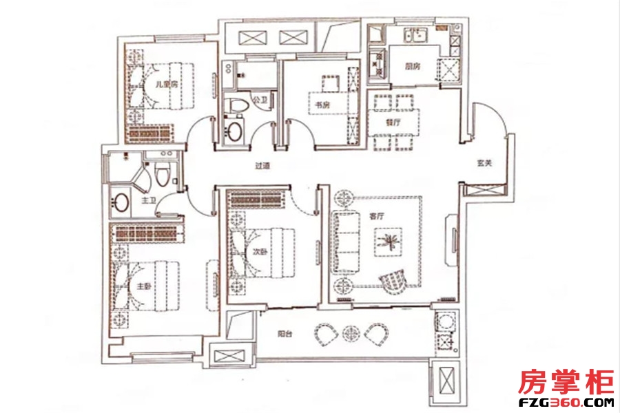 H 4室2厅2卫1厨 125.00平米