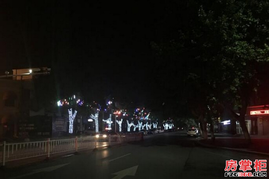 枝江公园里项目商业街夜景图