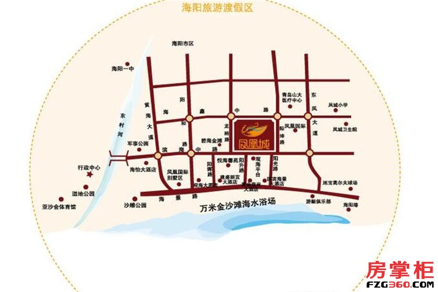 海阳凤凰城交通图