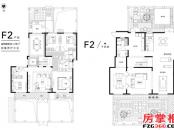 花园洋房F2首层户型 4室2厅3卫1厨 178.00㎡