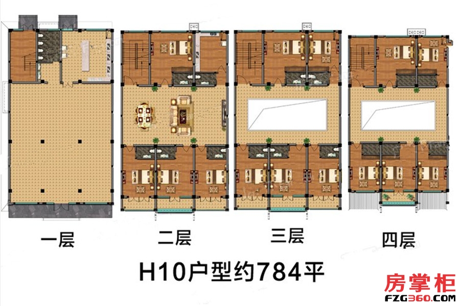 H10户型 14室2厅16卫1厨 784.00㎡