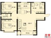 A1A4户型 3室2厅1卫1厨 105.00平米