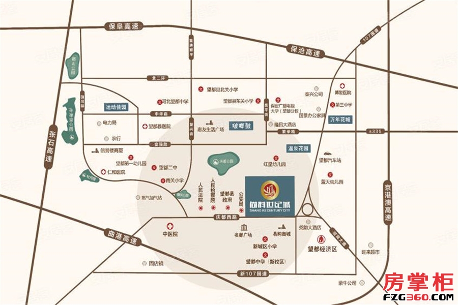 尚科世纪城交通图