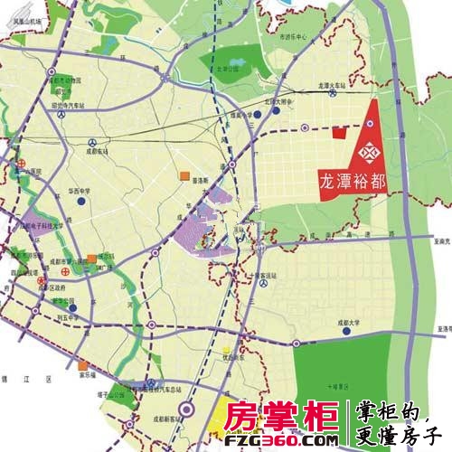 成都龙潭总部城交通图区位图