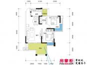 香城榕园户型图一期C3户型 2室2厅1卫1厨