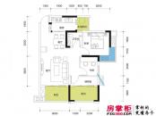 香城榕园户型图一期D4户型 2室2厅1卫1厨