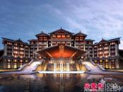 岷江国际旅游度假区效果图建筑