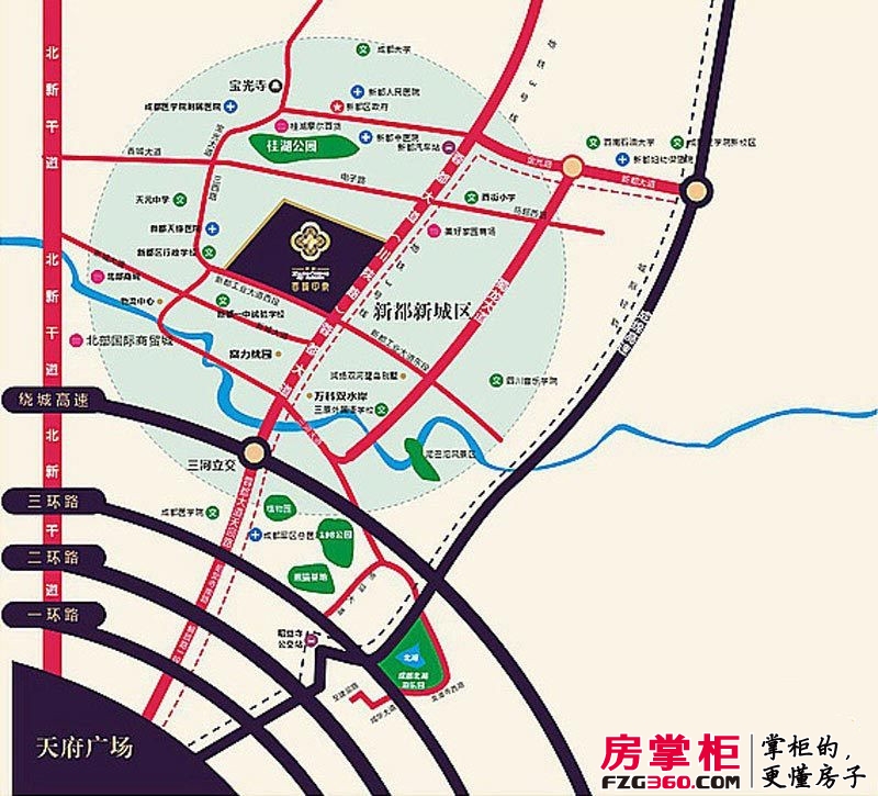 天府香城印象交通图
