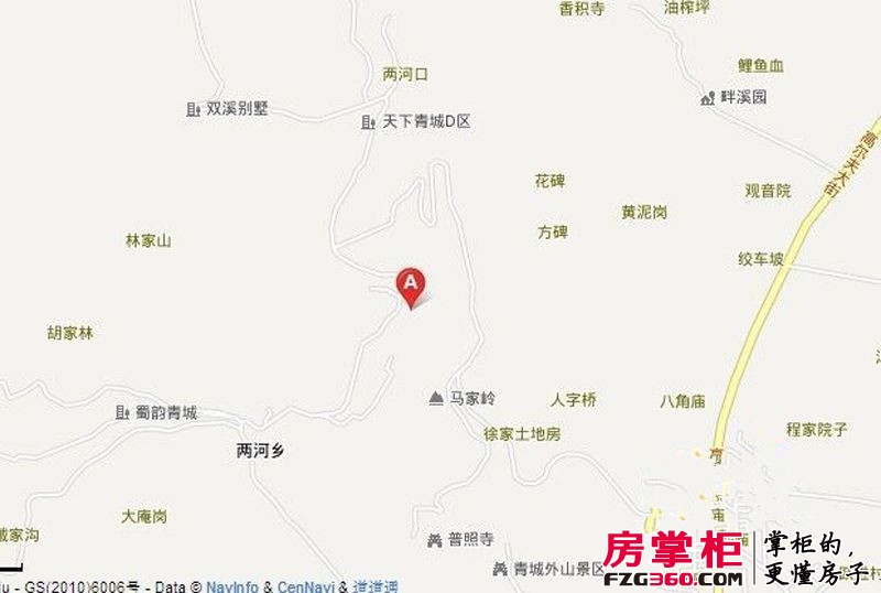 岭秀青城交通图区位图