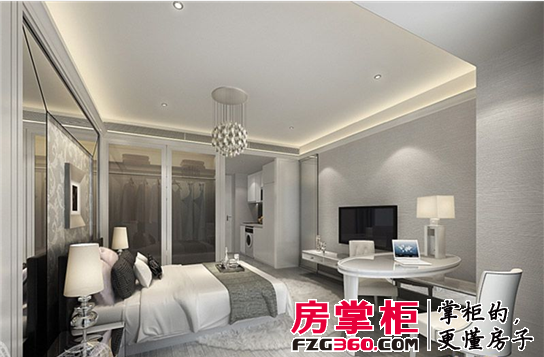 华侨凤凰国际城样板间精装公寓C2户型起居室