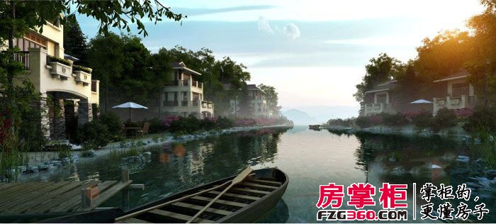 中国青城效果图沿河