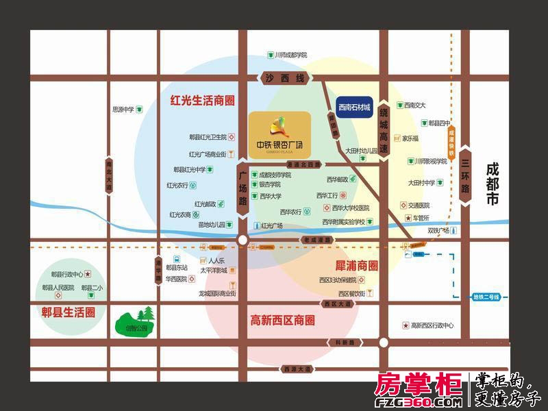 中铁银杏广场交通图