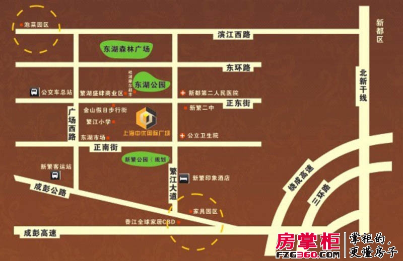上海中优国际广场交通图区位图