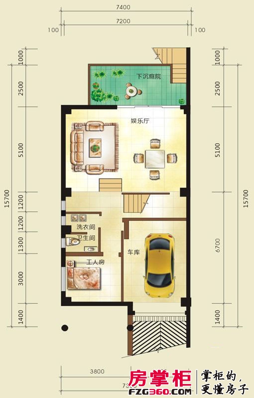 嘉仁七里香溪户型图独栋DH7-12型地下层 6室3厅6卫1厨