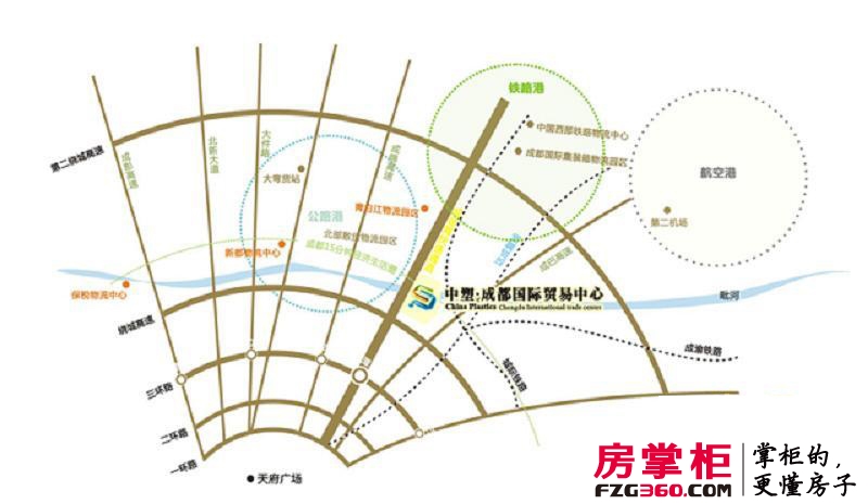 中塑·成都国际贸易中心交通图