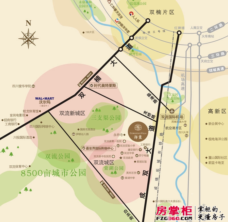 锦镇2期锦玺交通图区位图