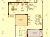 尚林花园户型图一期A-2户型 2室2厅1卫1厨