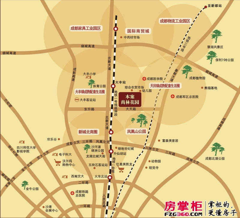 尚林花园交通图区位图