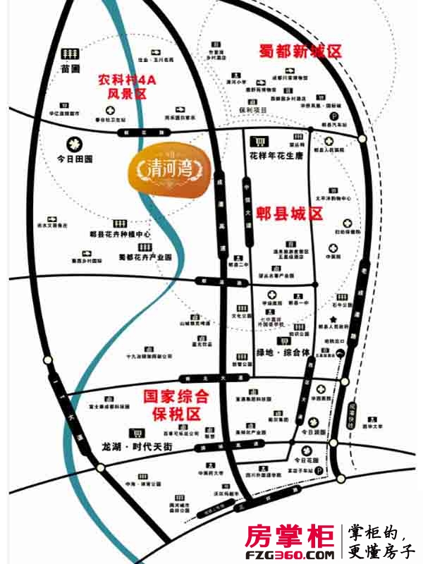 清河湾交通图区域图