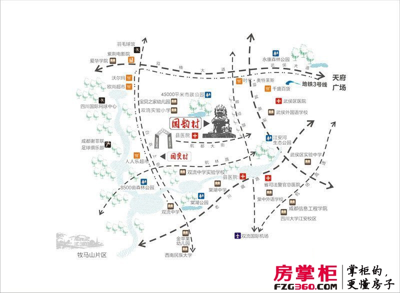 成都国韵村交通图