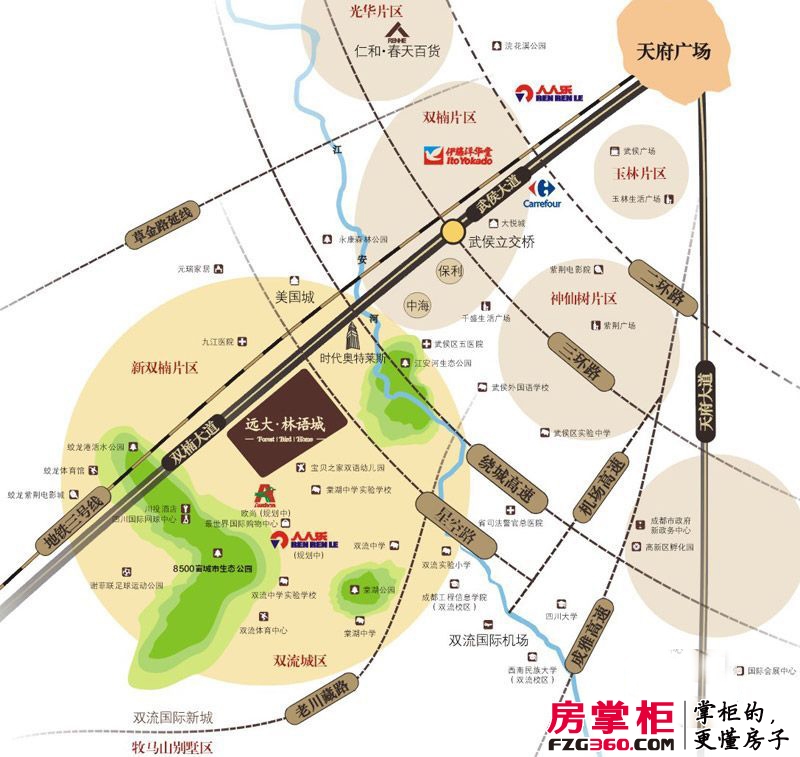 远大林语城别墅交通图区位图
