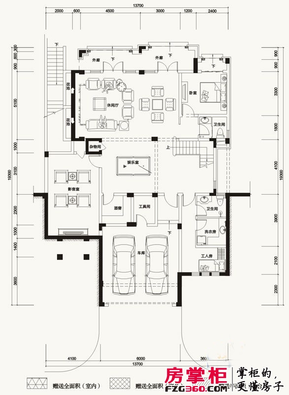 亚特兰蒂斯黄金时代户型图英式半木E型花园层平面图 6室4厅5卫1厨
