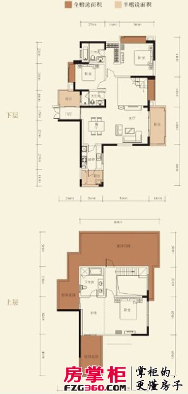 南钻威尼斯户型图一期B1-1户型（跃层） 4室2厅2卫1厨