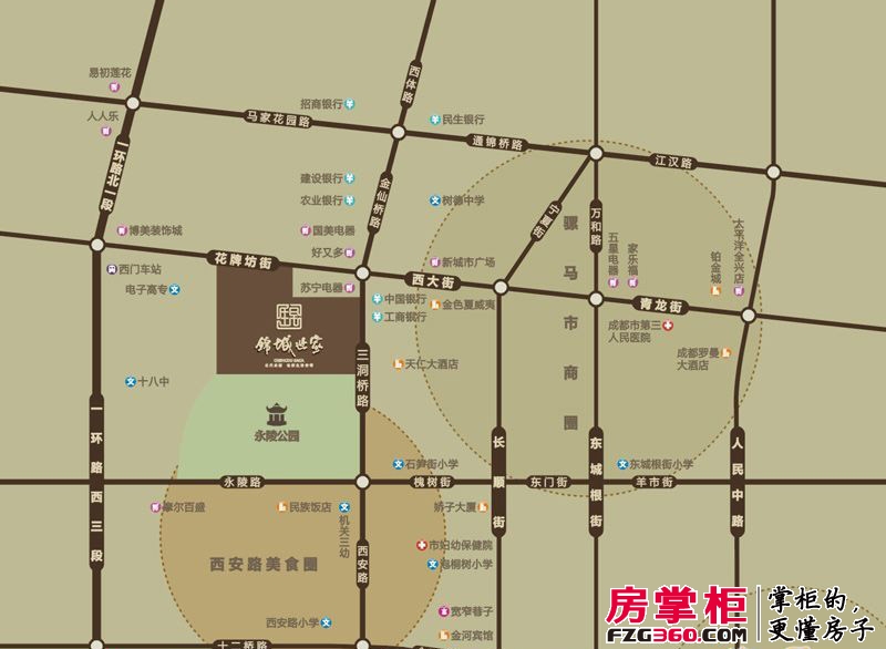 锦城世家交通图区位图