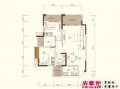 中国铁建青秀城户型图5号楼B6户型 3室2厅1卫1厨
