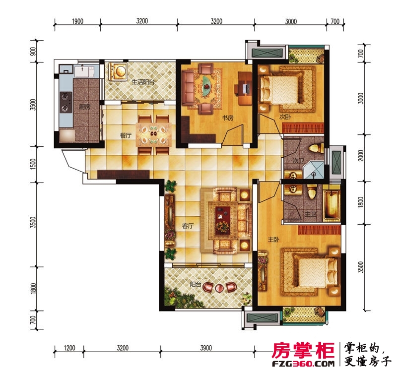 銀誠東方國際戶型圖一期高層標準層d4戶型 3室2廳2衛1廚