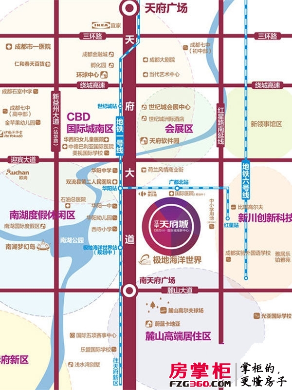 江宇天府城交通图