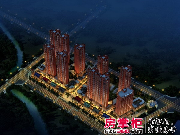 蓝光COCO蜜城夜景鸟瞰图（2013.9.2）
