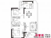 珠江郦城E户型2室2厅1卫1厨