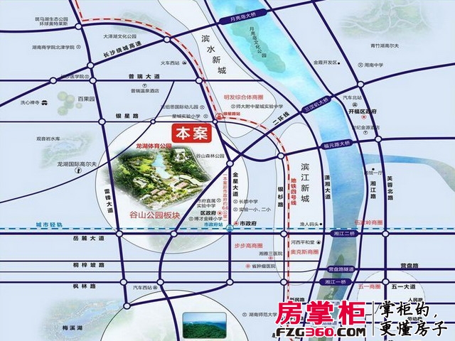 龙湖湘风星城交通图