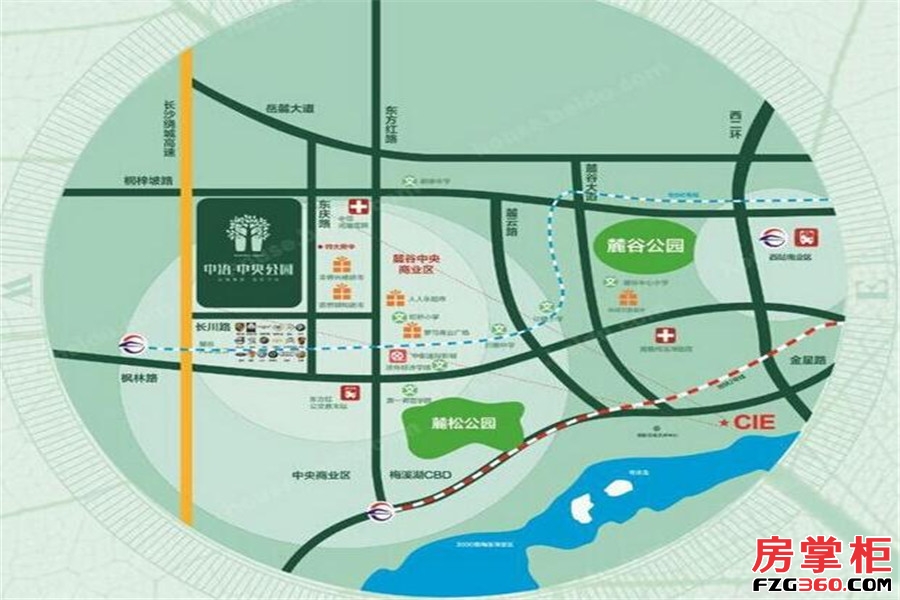 中冶中央公园交通图