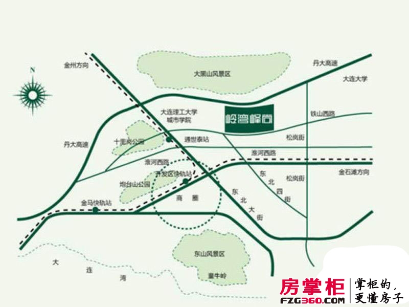 岭湾峰尚交通图