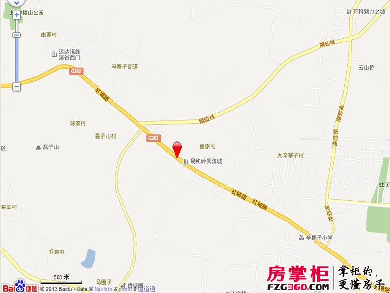 易和岭秀滨城交通图
